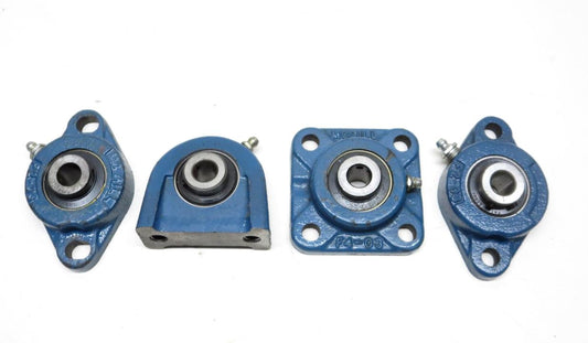 LOT OF 4 MB Manufacturing / McGill 1/2 in Bore Assortment Flange Mount Bearing