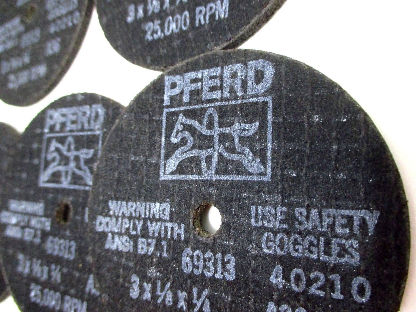 Lot of 8 PCS PFERD Germany Cut Off Wheels 69313 3" X 1/8" X 1/4" 36 Grit 