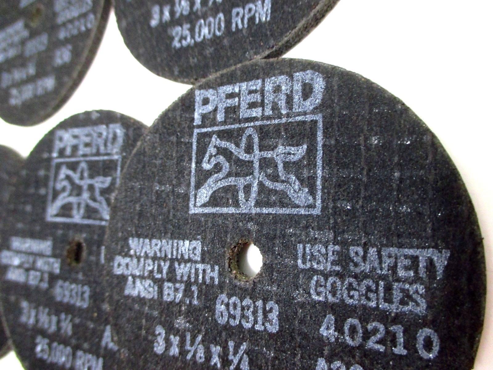 Lot of 8 PCS PFERD Germany Cut Off Wheels 69313 3" X 1/8" X 1/4" 36 Grit 