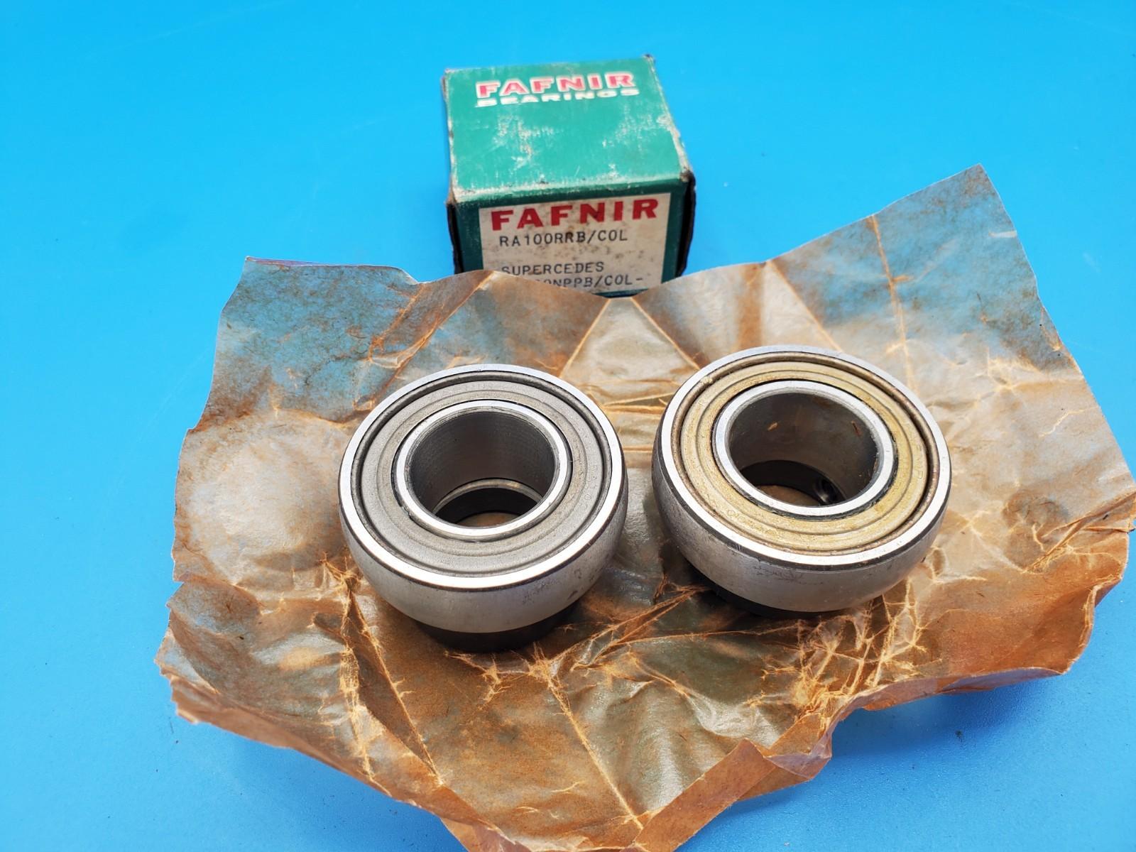 LOT OF 2 PCS FAFNIR RA100RRB + COL BEARING W/ COLLAR 