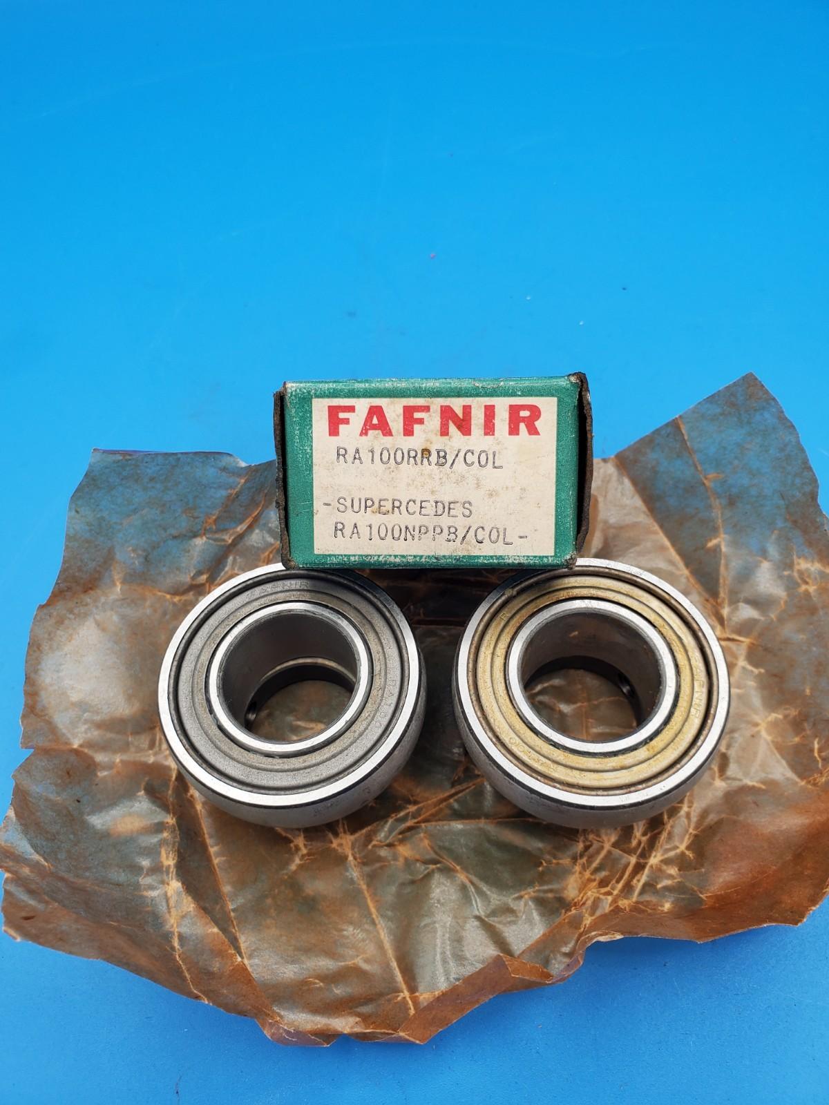 LOT OF 2 PCS FAFNIR RA100RRB + COL BEARING W/ COLLAR 