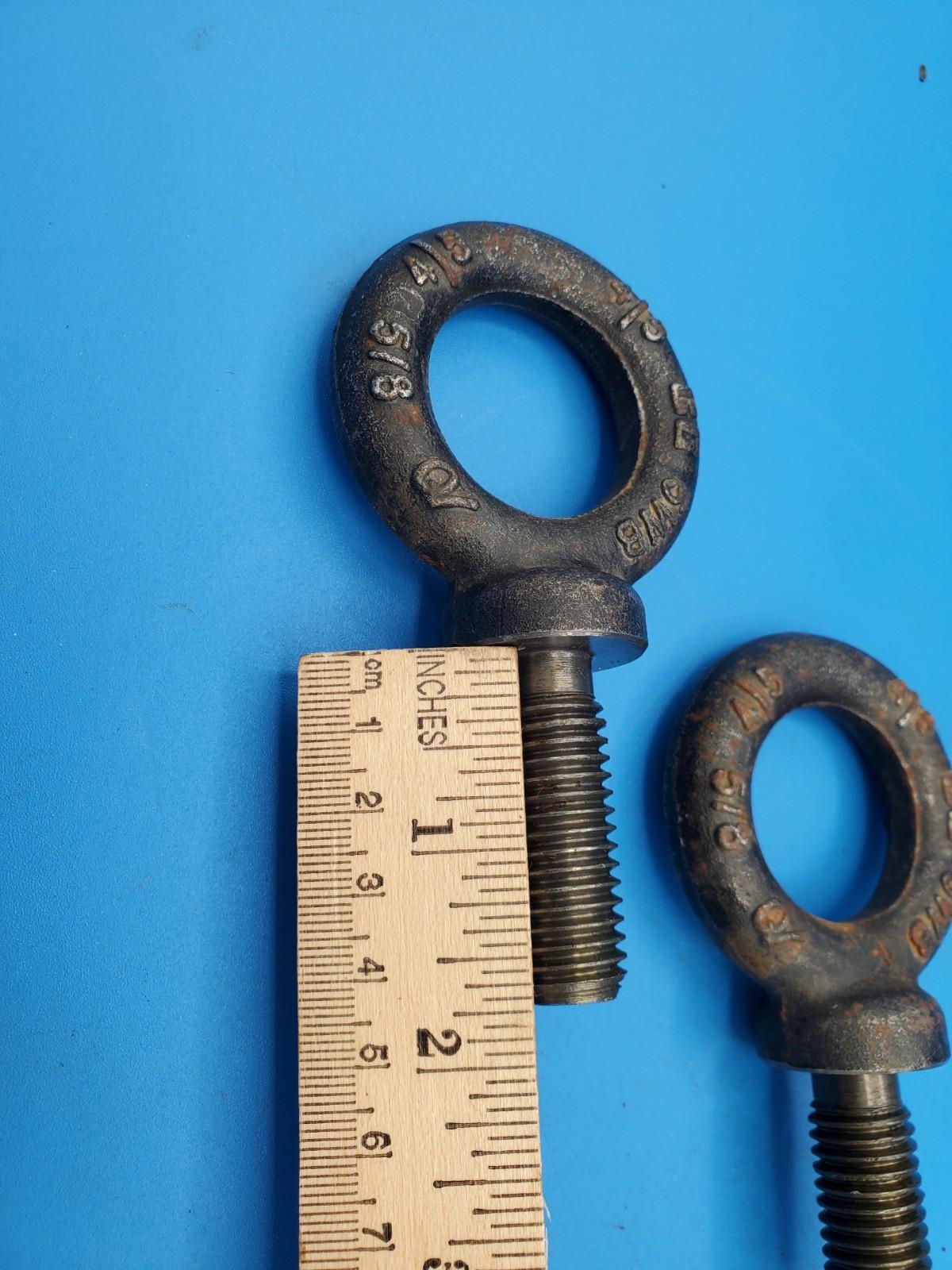 Lot of 2 PCS Crosby 5/8-11 x 1.75" Thread Lifting Eye Bolt Eyebolt Forged QTY 2