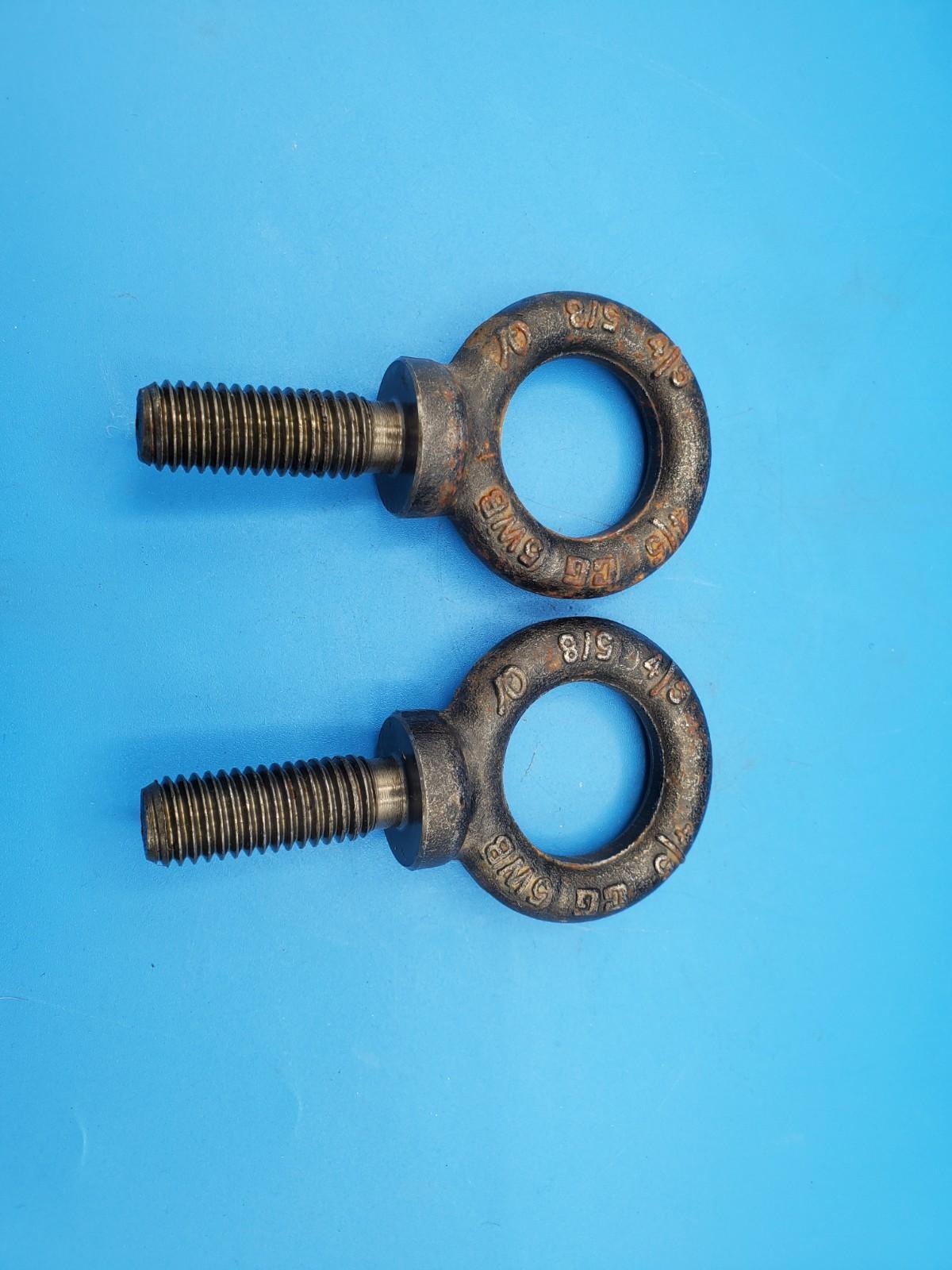 Lot of 2 PCS Crosby 5/8-11 x 1.75" Thread Lifting Eye Bolt Eyebolt Forged QTY 2