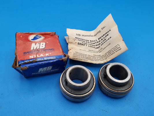 LOT OF 2 pcs MB Manufacturing MB-25-15/16 Mounted Ball Bearing Insert 3797901