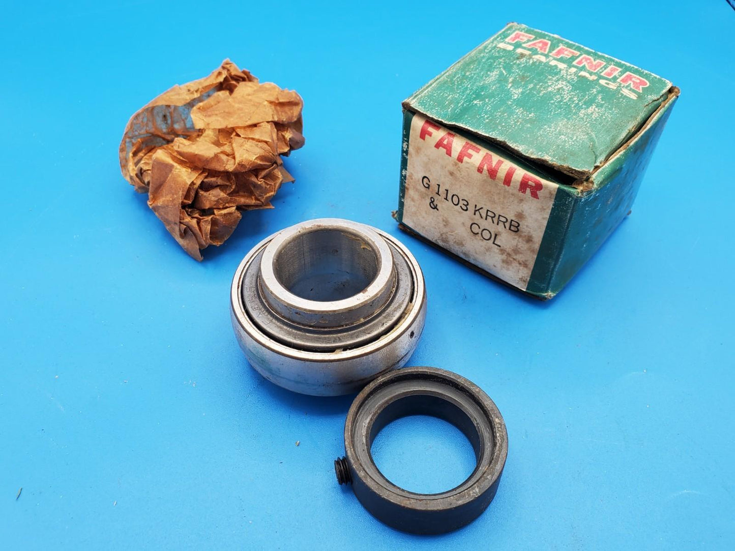 Fafnir G1103KRRB & COL Insert Bearing Includes Collar 1-3/16" Bore NOS