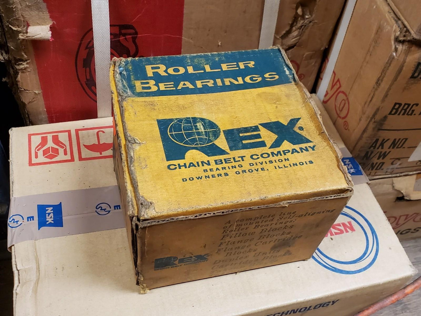 REX 2-3/16" Flange Roller Bearing MF-203 / MF-9203 USA