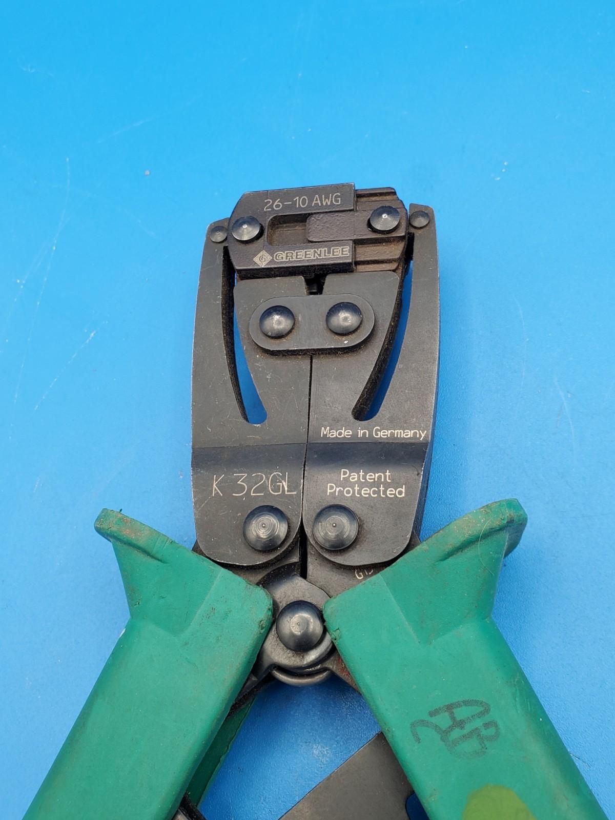 GREENLEE K32GL Trapezoidal 26-10 AWG Crimper Excellent Condition