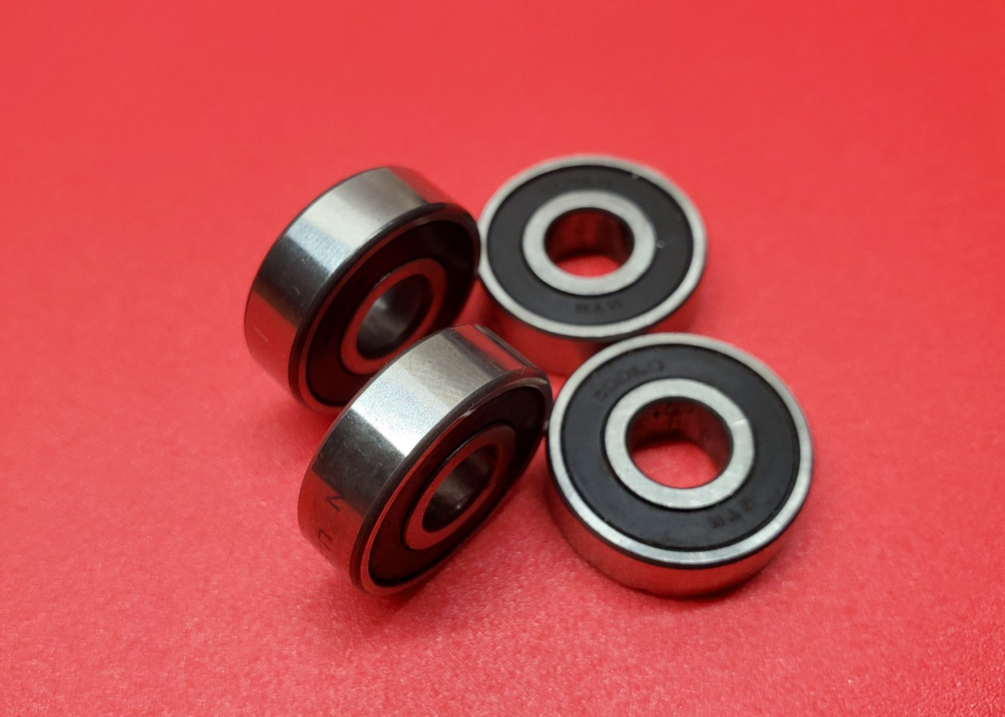 LOT OF 4 PCS NTN 608LLB Radial Ball Bearing, Both Sides Sealed