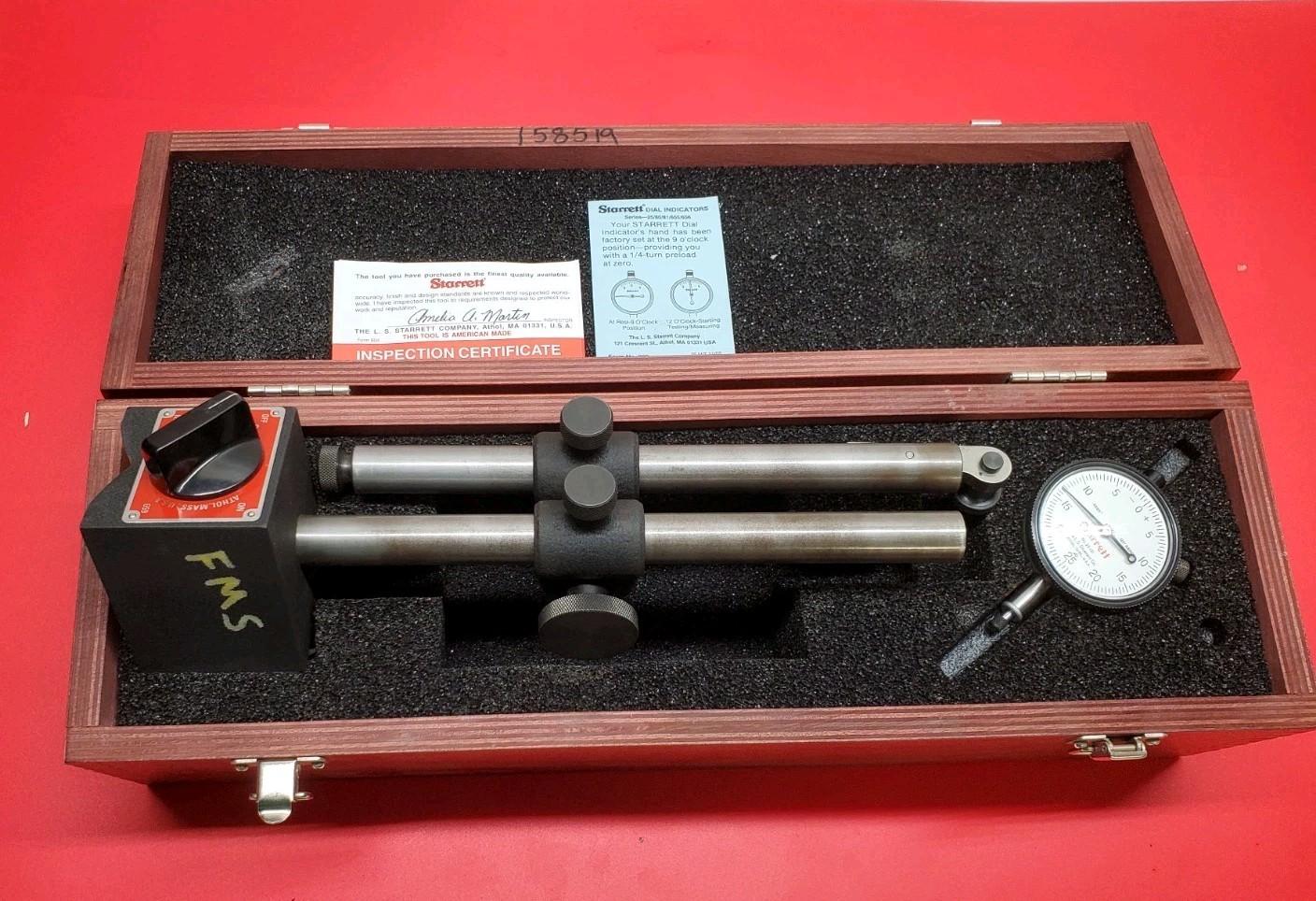 Starrett 659BZ Magnetic Base W/ 25-131 Indicator Set