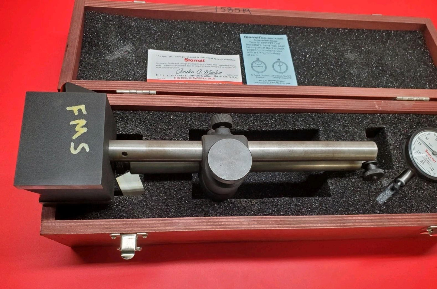 Starrett 659BZ Magnetic Base W/ 25-131 Indicator Set