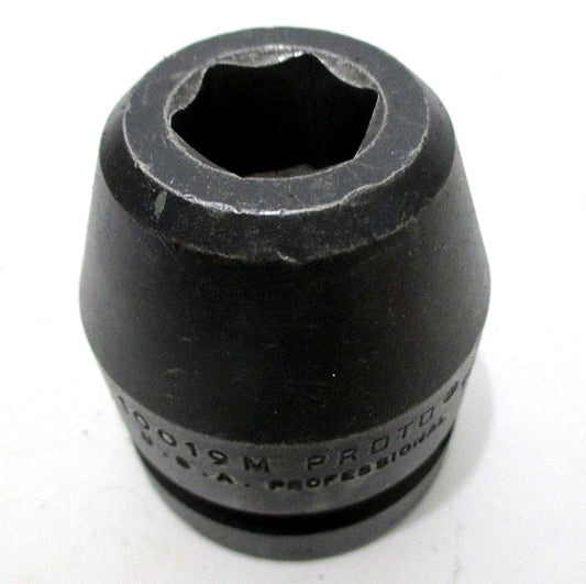 Proto 10019m 19mm Impact Socket 1" Square Drive 6-point Professional 19 mm 