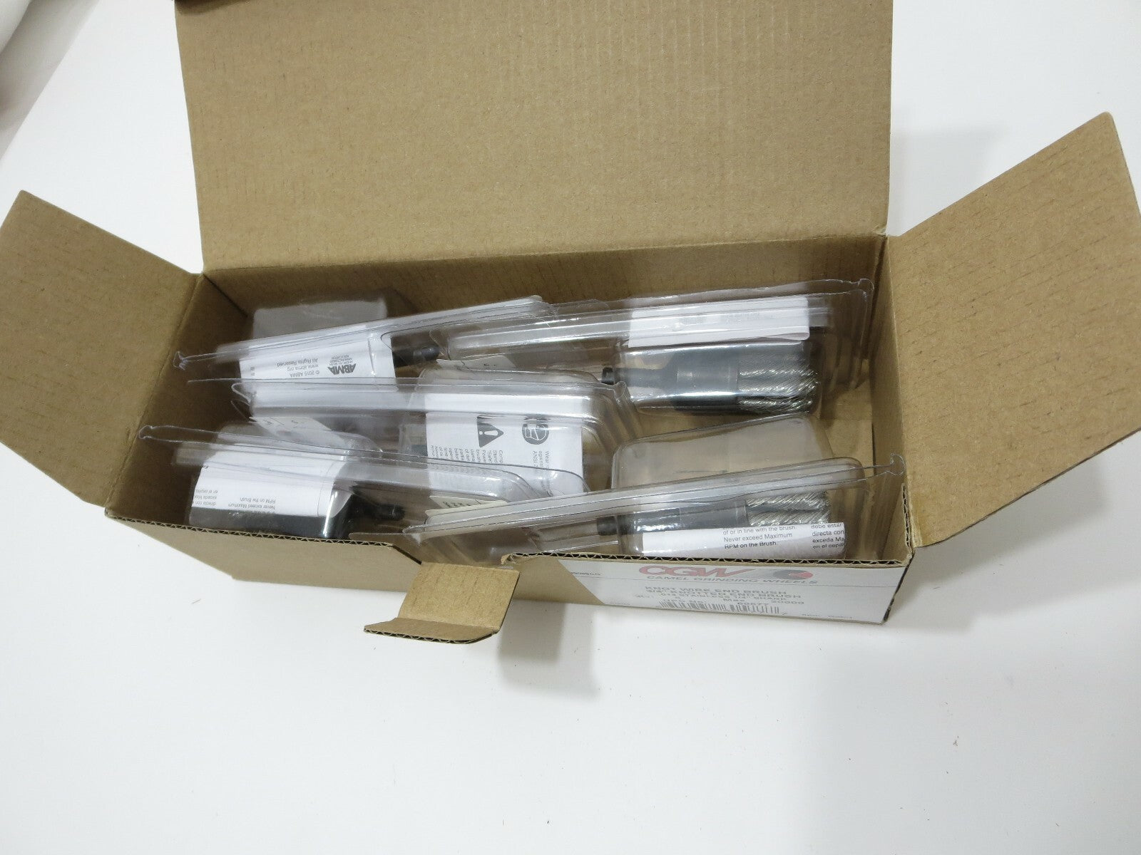 CGW 60577 3/4 KNOTTED END BRUSH .014 STAINLESS 1/4 SHANK BOX OF 5 Camel Grinding