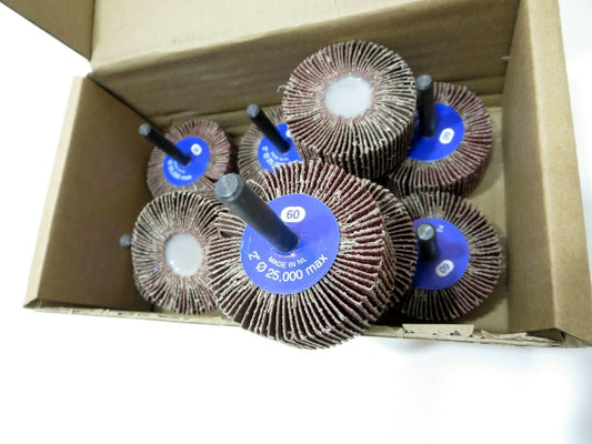 Garryson G10023 2 x 1 in Premium Flap Wheel 60 Grit BOX of 10 Premium MADE IN NL