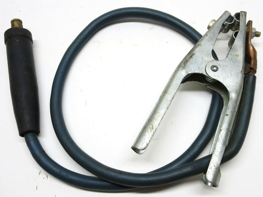 300 Amp 4 ft 2/0 Techniweld Welding Ground Cable Assebly w Connector & Clamp USA