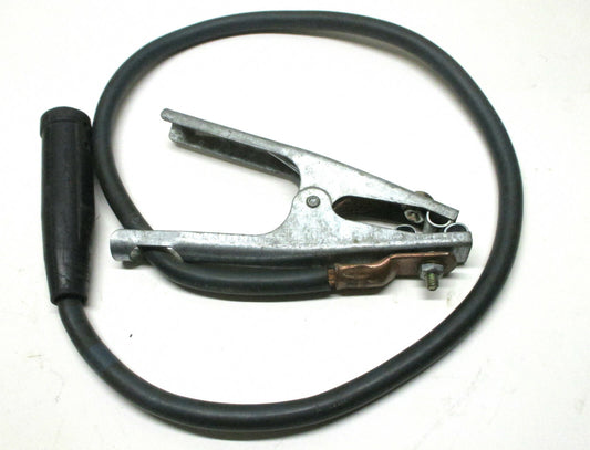 Techniweld Welding Ground Cable 300 Amp 4 ft 2/0 Assebly F Connector & Clamp USA