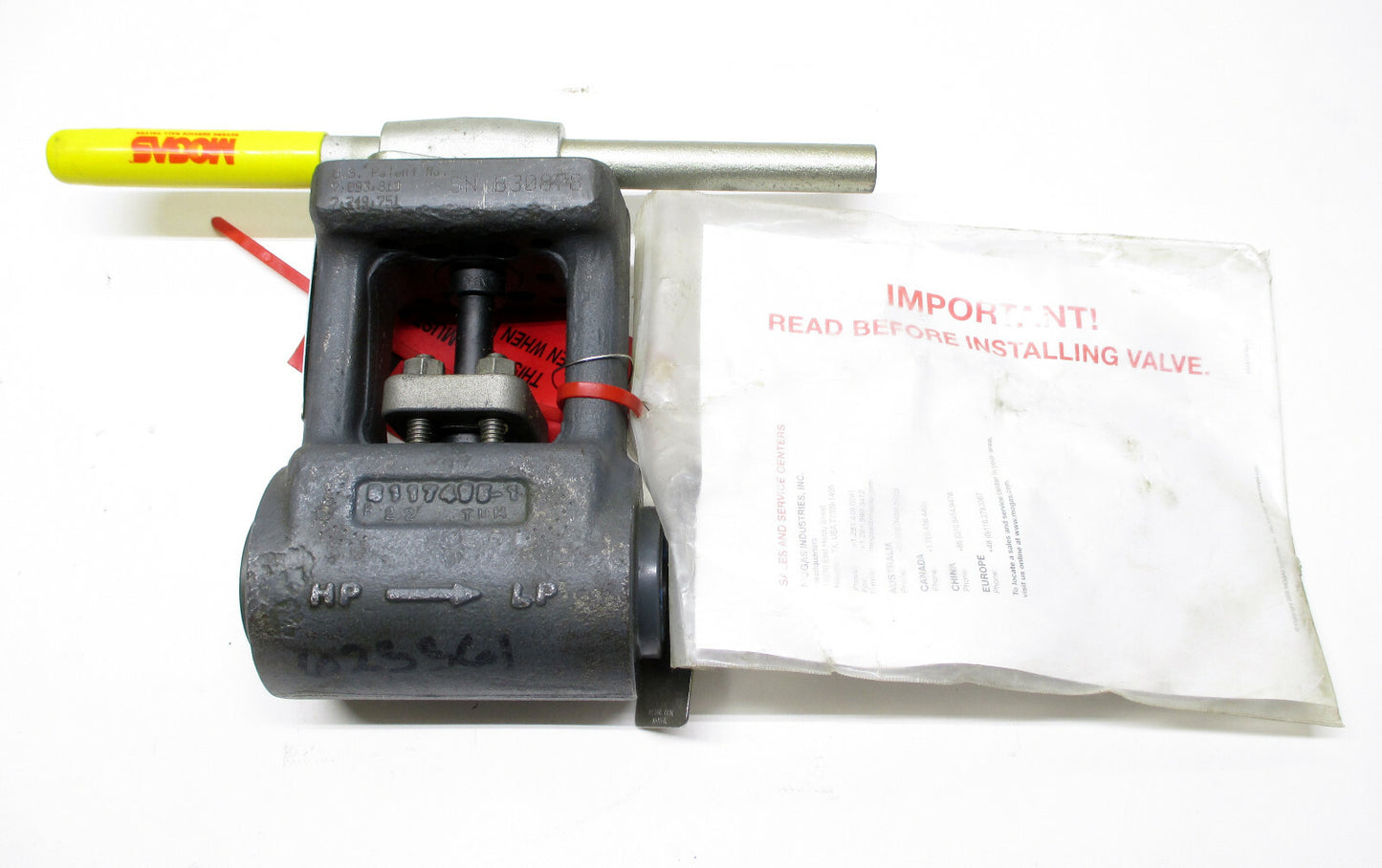 MOGAS Improved RSVP-UC Metal Seated Ball Valve 1" 1500# S/W
