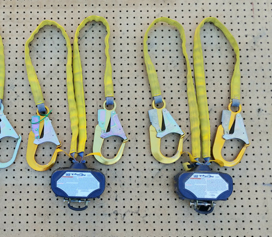 1 EA. DBI-SALA TALON 3102102 Retractable Twin Leg Lanyard w/ Aluminum Hooks
