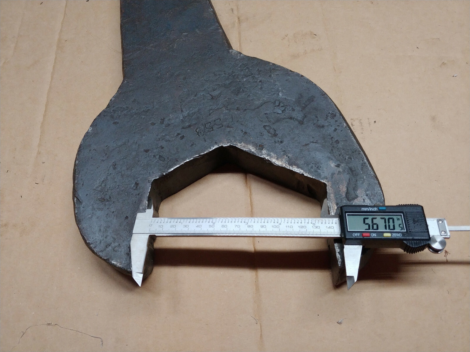 5-5/8 in. Wrench Open End Striking Straight Custom Fabricated - 38 LBS - 5-5/8"