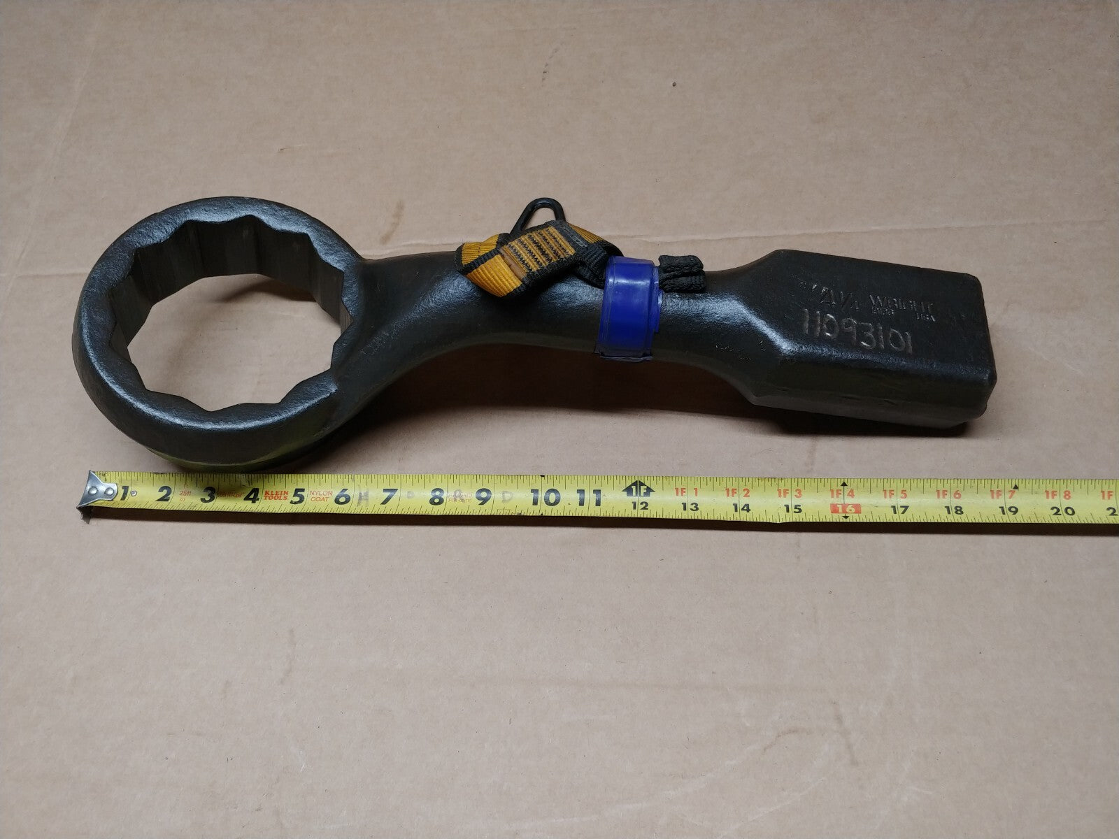 Wright Tool 4-1/4 in. 12 Point Offset Striking Wrench w/ 3M Tool Lanyard - USA