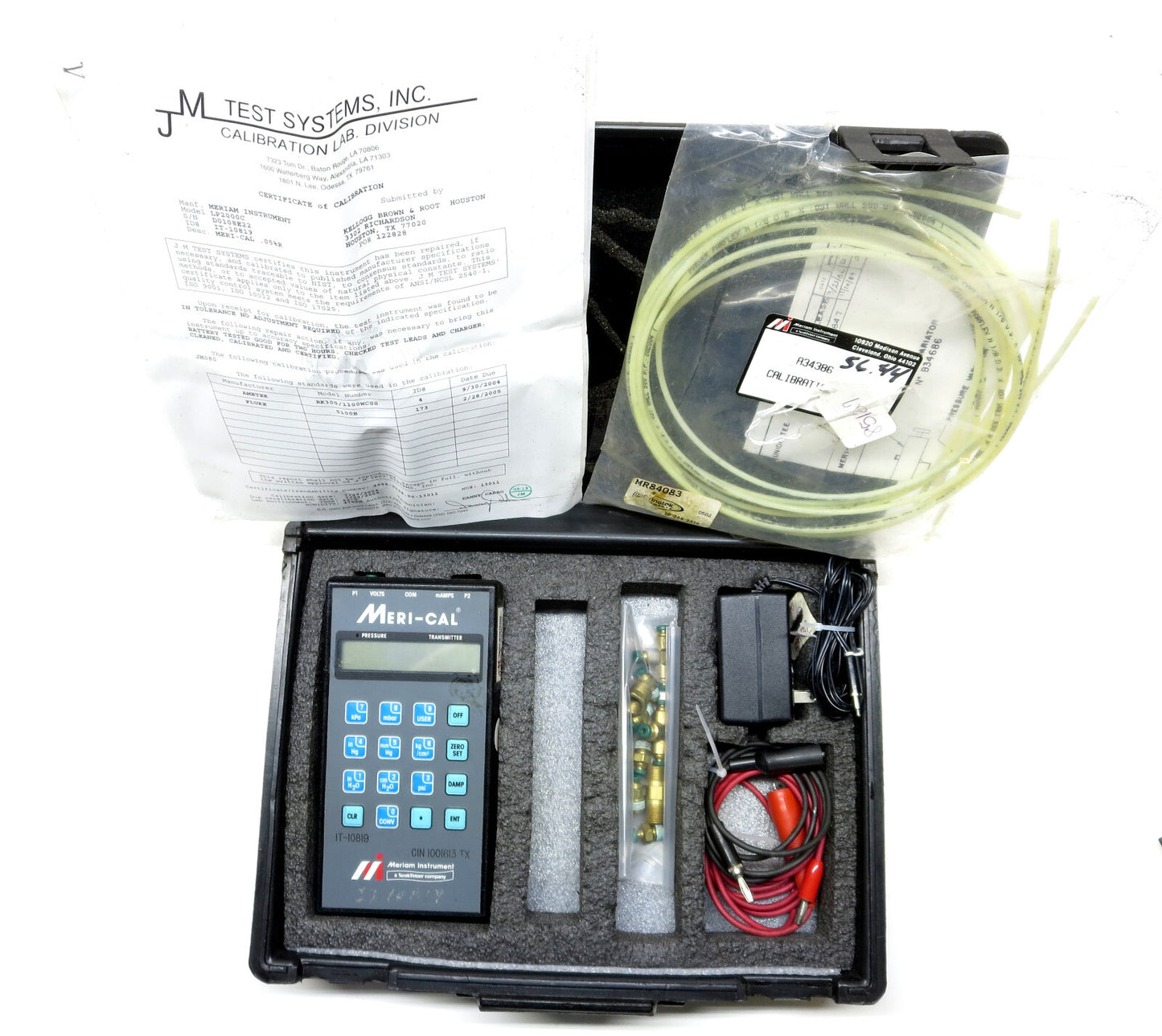 Meriam Meri Cal LP2000C Digital Manometer Calibrator w/ Accessories 0-2,000 H20