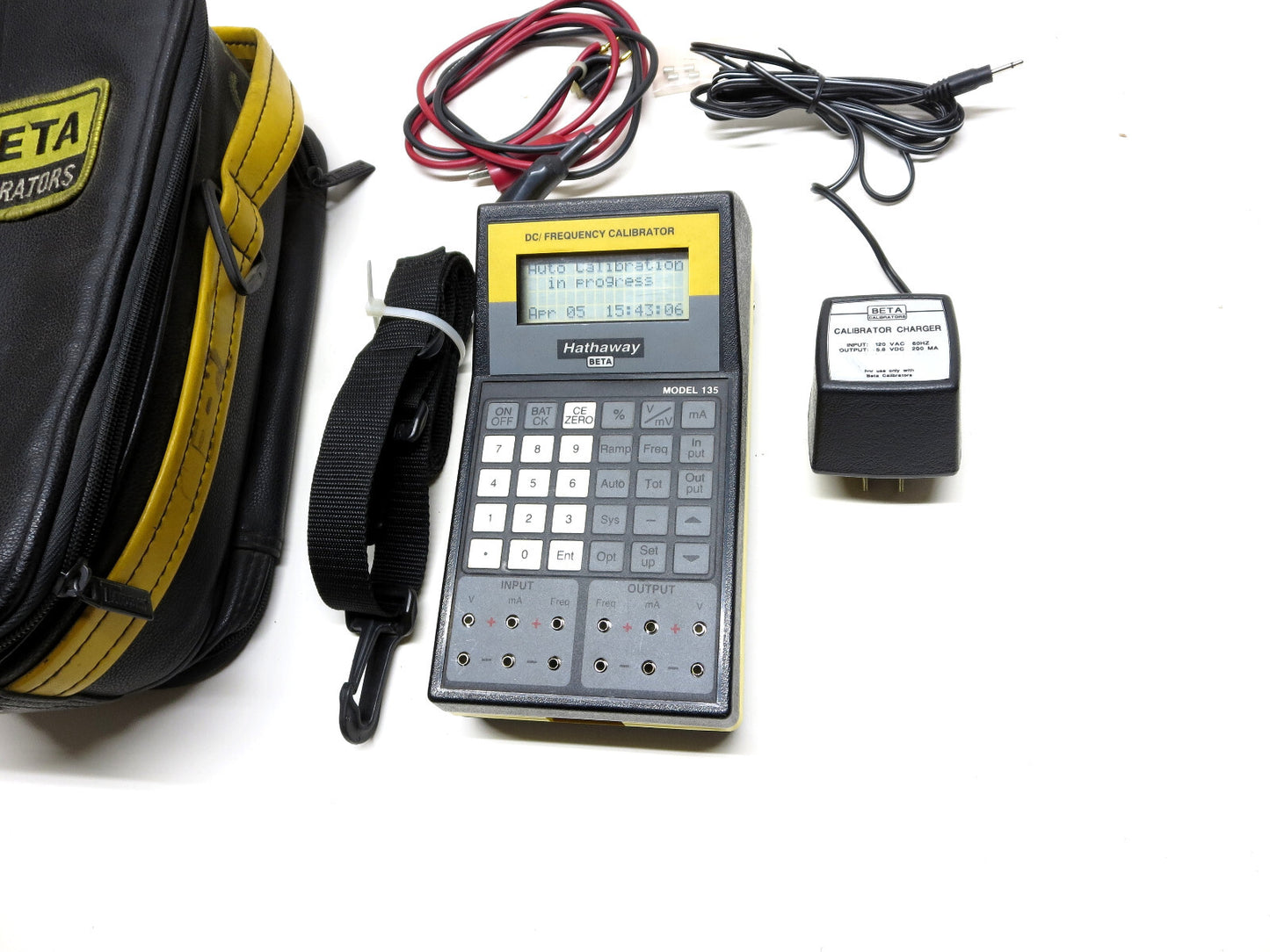 Beta 135 DC Frequency Calibrator w/ Case, Charger, Leads, Fuses S/N 12861