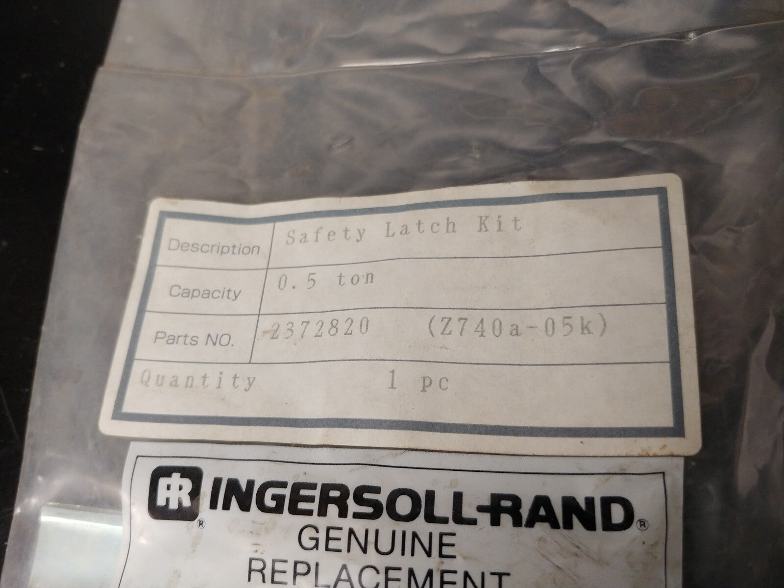 Ingersoll Rand 1/2 ton Hook Latch Kit P/N 2372820 MCH5 Chain Hoists