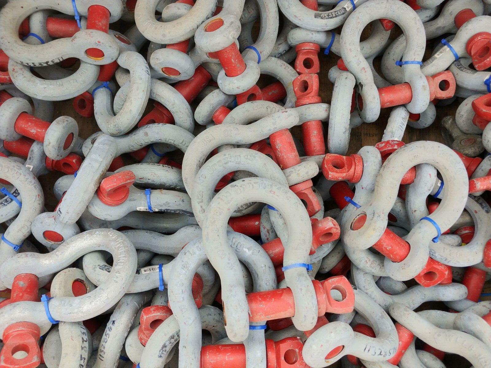 LOT OF 2 New Crosby USA 1" Screw Pin Anchor Shackles 8-1/2 Ton 1018534 G-209