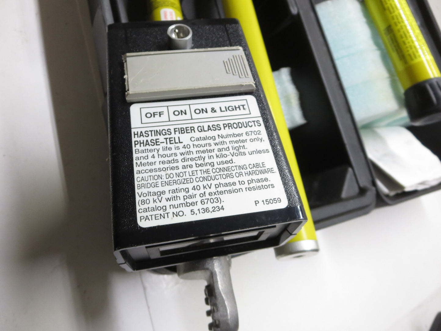 Hastings 6702 Phase Tell Digital Voltage Phasing Meter 0-40Kv w/ 6769 Tester