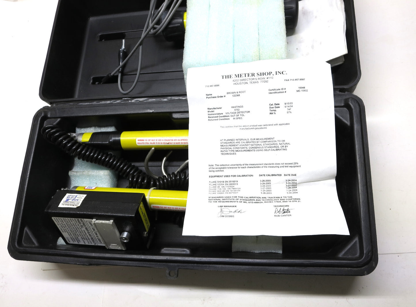 Hastings 6702 Phase Tell Digital Voltage Phasing Meter 0-40Kv w/ 6769 Tester