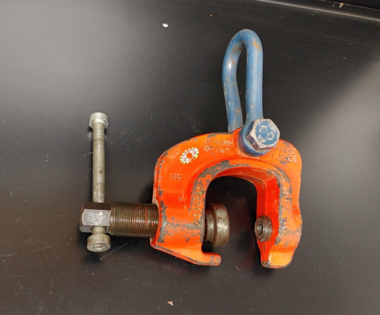 Crosby IPSC10 1-1/2 ton Screw Clamp 0 to 1-9/16 in.  Capacity 2703857 IP Holland