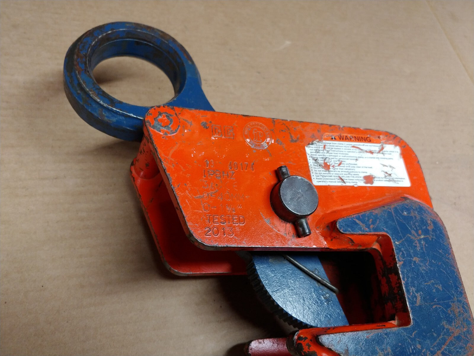 Crosby IPBHZ 3 Ton Beam Lifting Clamp  0" - 1-9/16" Capacity 2705463