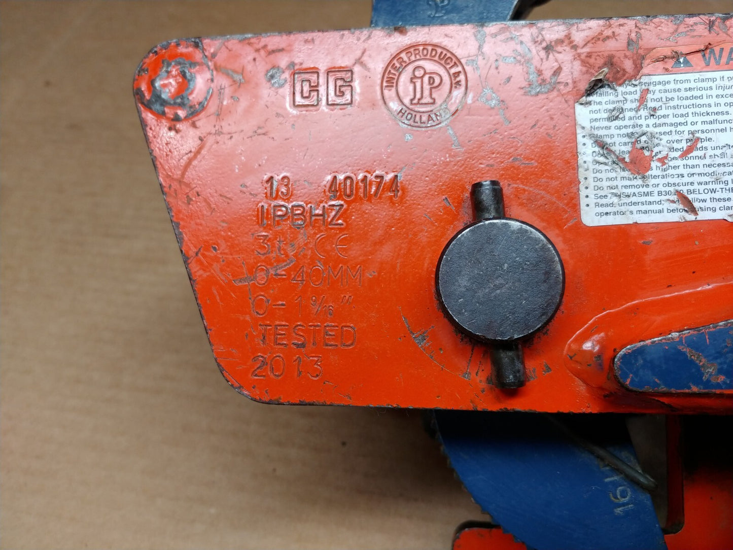 Crosby IPBHZ 3 Ton Beam Lifting Clamp  0" - 1-9/16" Capacity 2705463