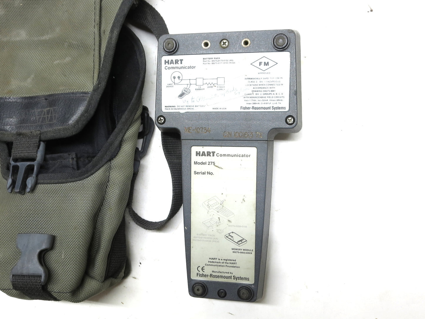 HART 275 Field Communicator Fisher Rosemount P/N 00275-0191-0023 Made in USA