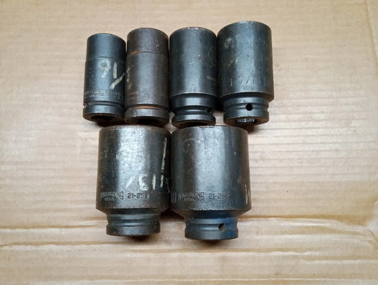 Armstrong, Wright, GW 3/4 Drive Deep Impact Socket Set of 6 pcs 15/16 To 1-15/16