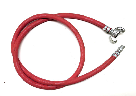 Goodyear 3/8 in x 6 ft Rubber Air Hose Whip 300 PSI Twistlock / M Fittings USA