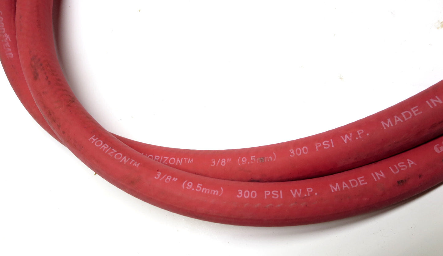 Goodyear 3/8 in x 6 ft Rubber Air Hose Whip 300 PSI Twistlock / M Fittings USA