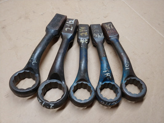 Set Of 5 Pcs. Armstrong Striking Wrenches  2-1/8 to 2-9/16 Made in USA