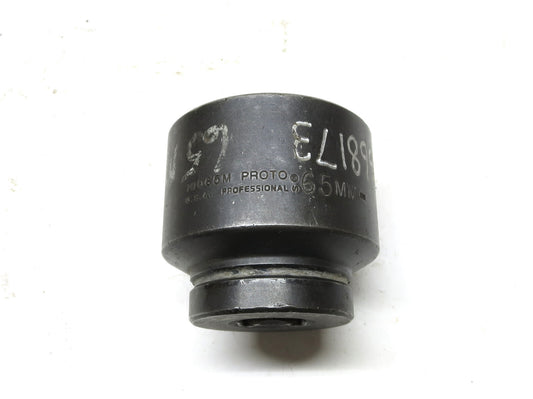 Proto Professional 65mm Impact Socket 1" Drive 6-Point 10065M MADE IN USA