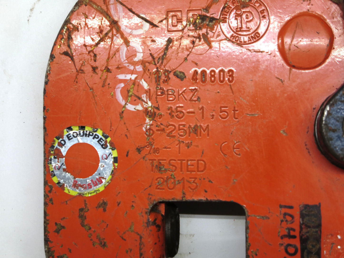 Crosby IPBKZ 1-1/2 ton Lifting Clamp Size 3/16" - 1" IP Clamp Made in Holland