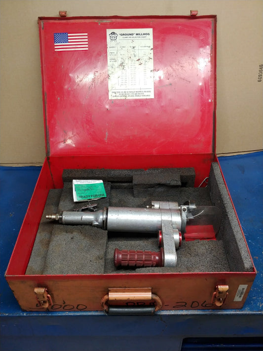 ESCO Millhog HHB-5000 Air Pipe Beveling Machine w/ Case USA Tested SN 02F10W52