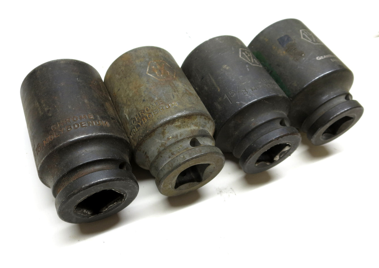 LOT OF 4 PCS GearWrench 3/4 DR Deep Impact Sockets 1-7/16, 1-1/2, 1-5/8, 1-13/16