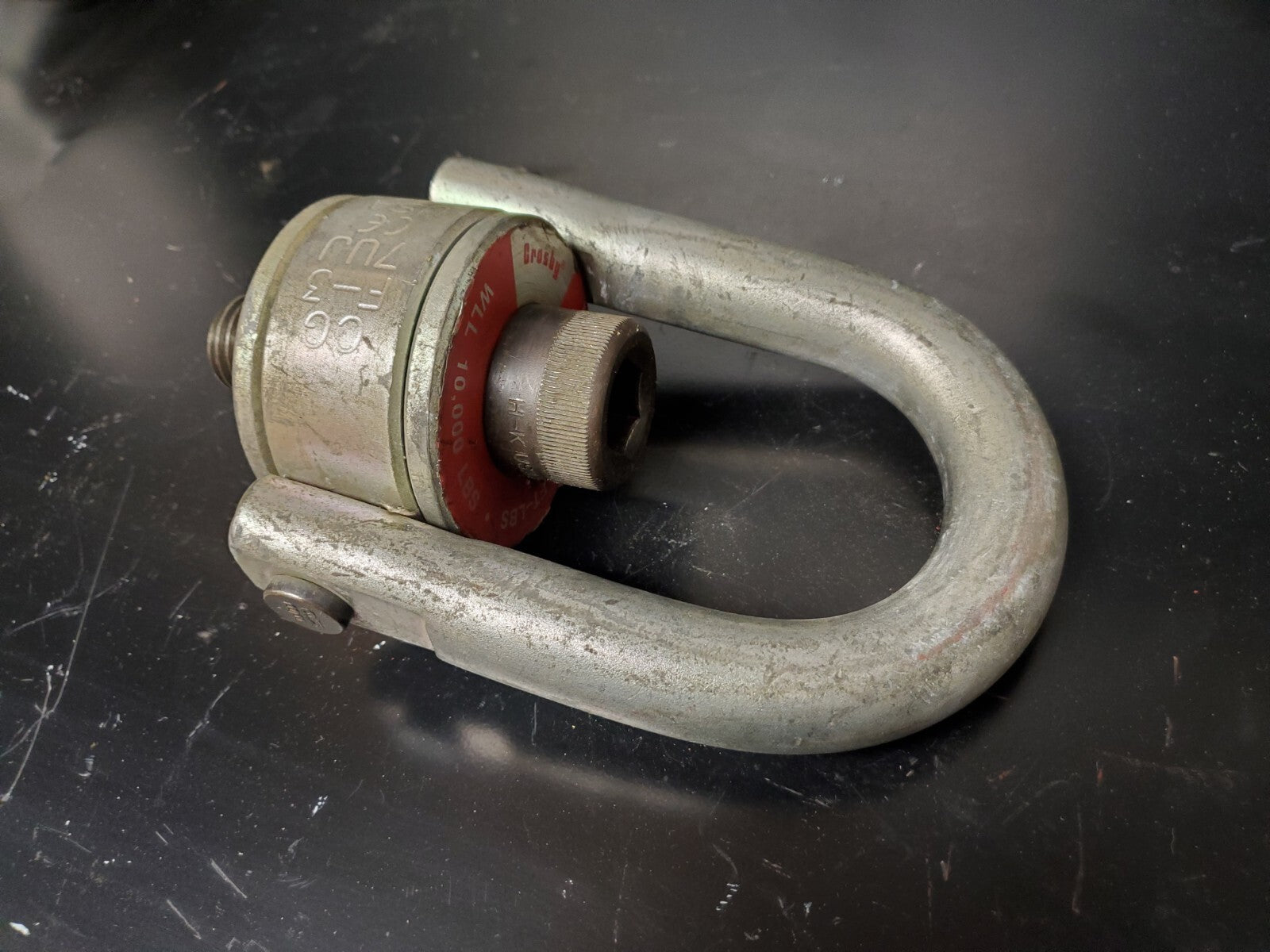 Crosby 1016964 HR-125 Swivel Hoist Ring WLL 10,000 LB 1-8x3, (1.14"Eff. Thr) USA