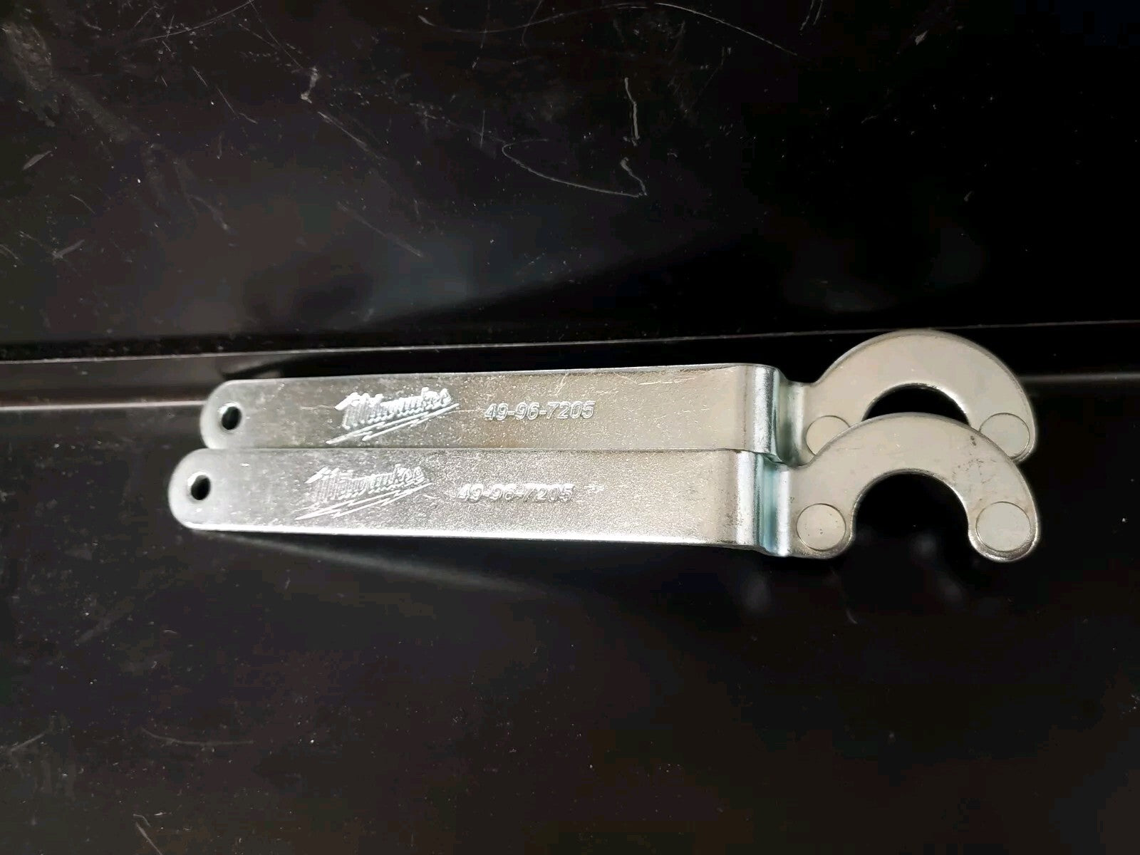 LOT of 2x Milwaukee Grinder Steel Spanner Wrenches 49-96-7205