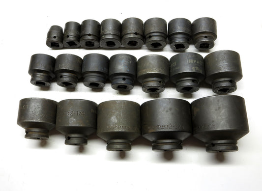 Armstrong & Wright Domestic 3/4 Impact Socket Set of 20 pcs 3/4 - 2-15/16" USA