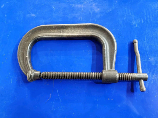 1 ea. Wright 90406B Drop Forged C-Clamp Deep Throat 6 in w/ Full Screw USA