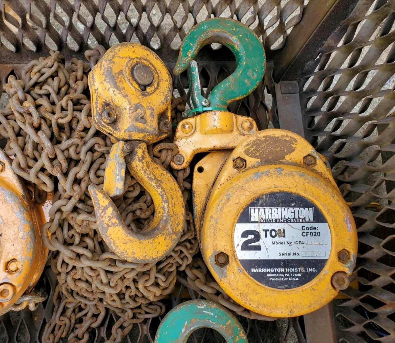 Harrington 2 Ton Chain Hoist 20' Lift CF020-20