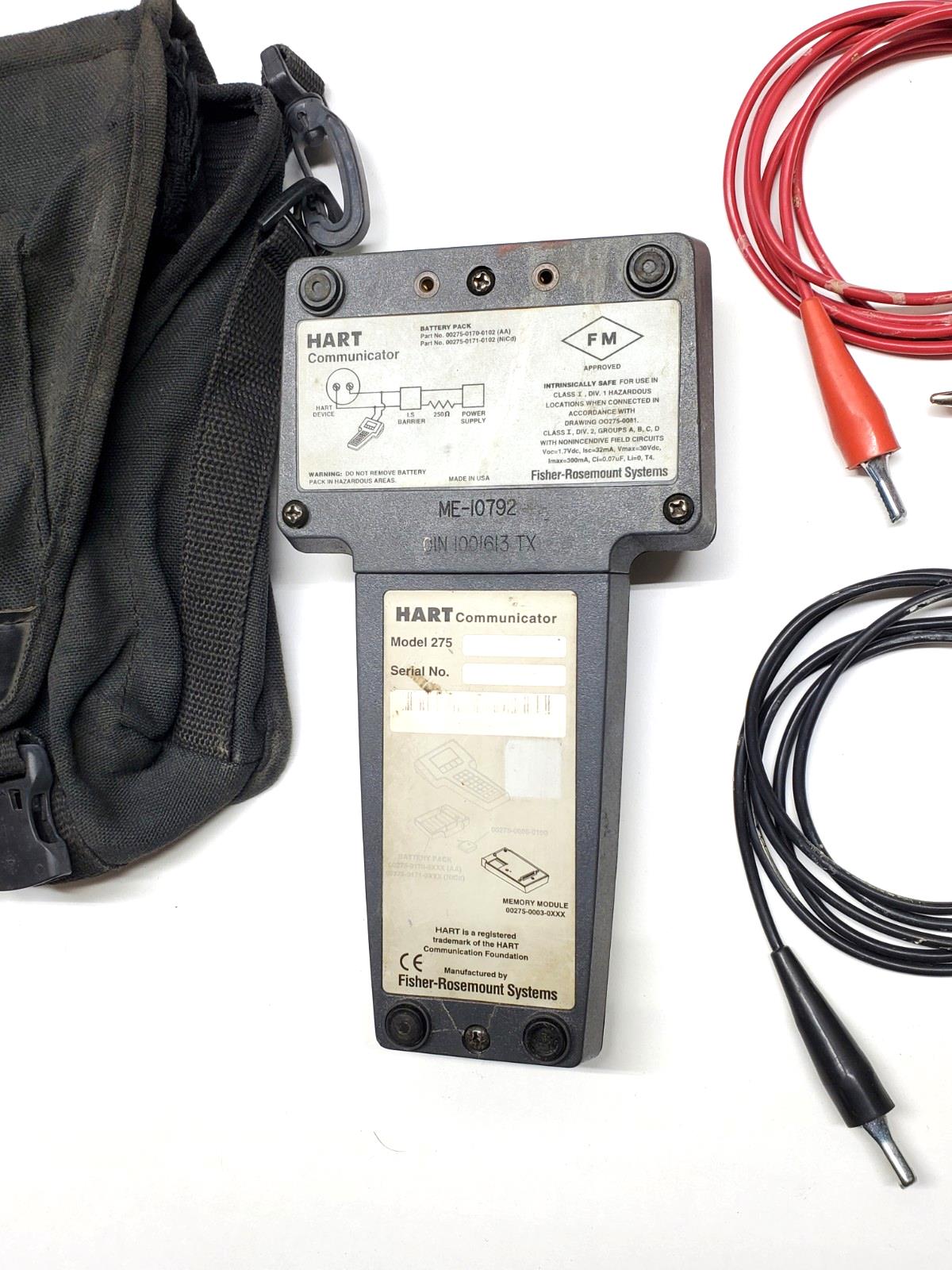 HART 275 Field Communicator w/ Leads, Case, Manual  P/N 00275-0191-0023