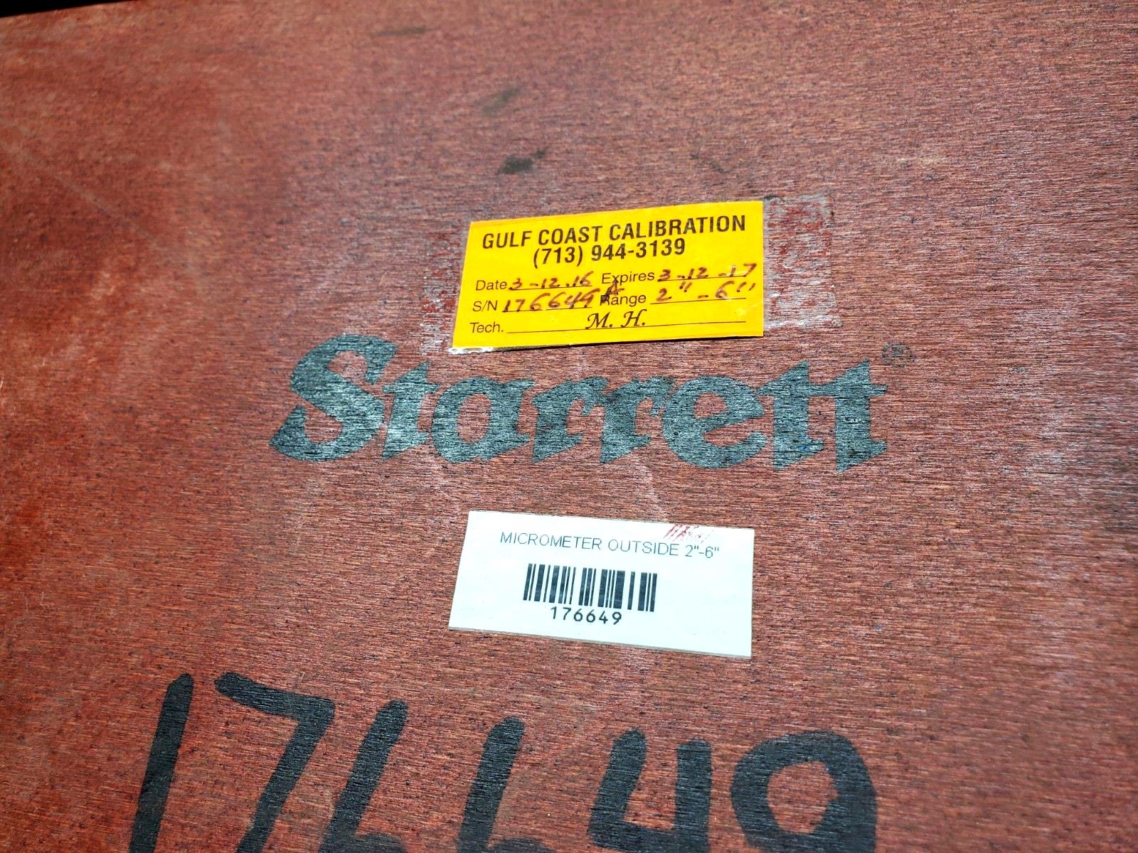 Starrett 224ARLZ 224 Series 2" - 6" Interchangeable Anvil Micrometer Set .001"