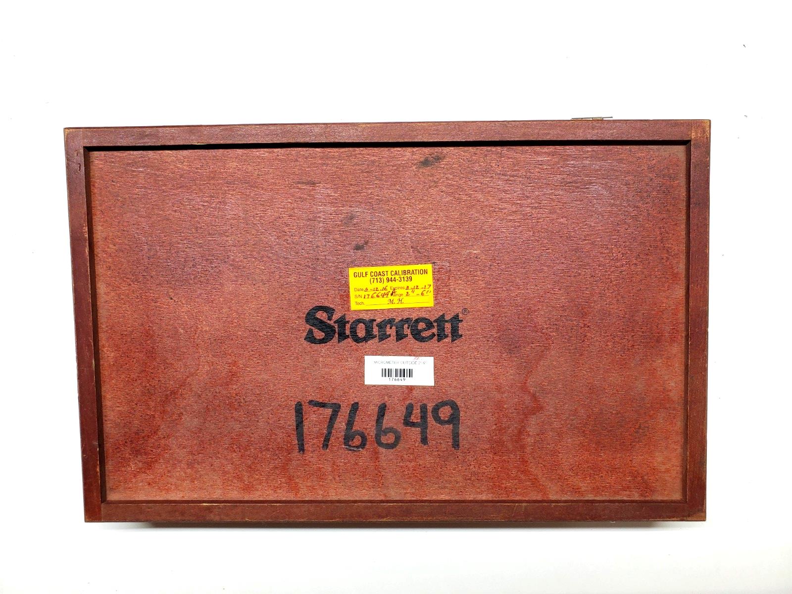 Starrett 224ARLZ 224 Series 2" - 6" Interchangeable Anvil Micrometer Set .001"