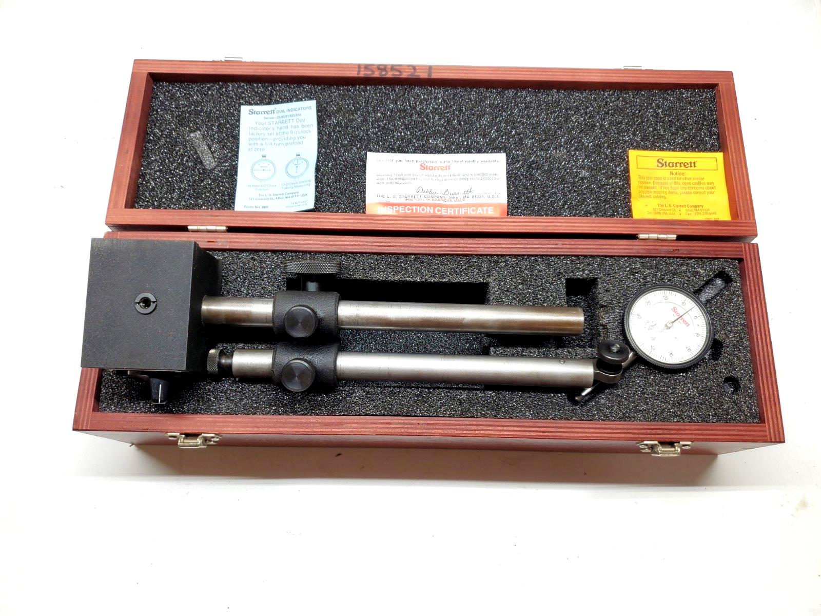 Starrett 659BZ Heavy Duty Mag Base W/ 25-131 Indicator And Case